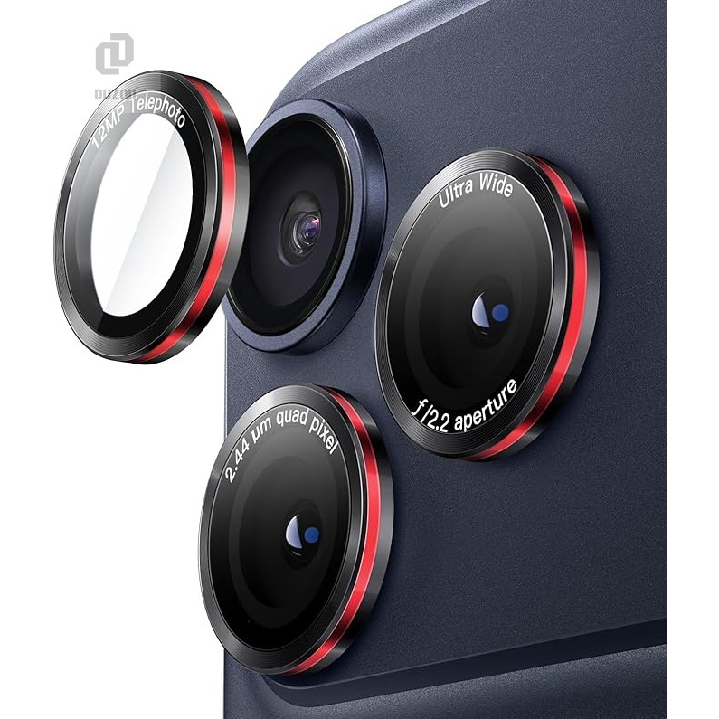 ฟิล์มเลนส์ DUZON Camera Lens Protector for iPhone 17 12 13 14 15 16 PRO MAX PLUS MINI Glass Metal Individual Ring Cover