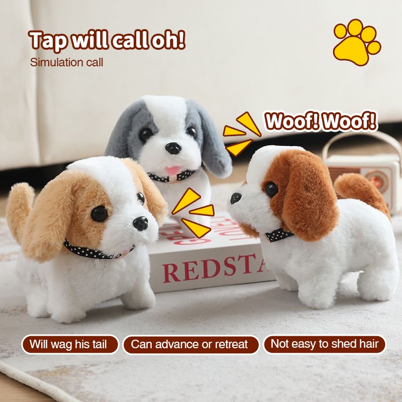 ของเล่นตุ๊กตาหมา มีเสียง ของเล่นเด็ก ของเล่นตุ๊กตาสุนัข เดินได้