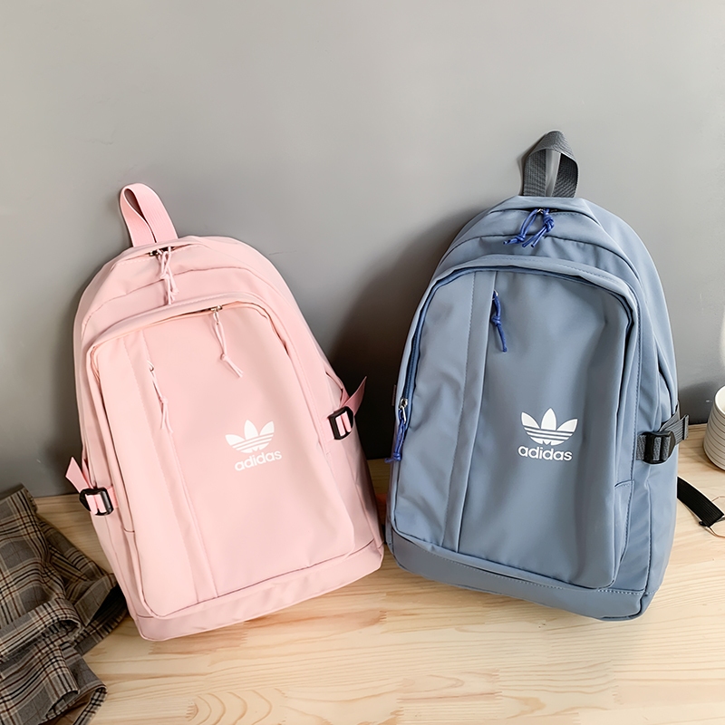 Adida_s กระเป๋าแฟชั่นคู่แบบเรียบง่ายกระเป๋าเป้สะพายหลังคู่รัก