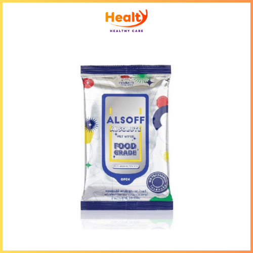 ทิชชู่ชุบ ALCOHOL ALSOFF FOOD GRADE 1ห่อ 10แผ่น