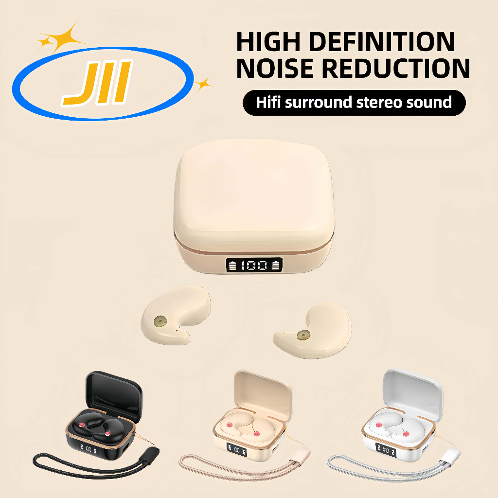 หูฟังสำหรับการนอนหลับ J11 หูฟังไร้สาย มีสายแถม เสียงสเตอริโอระดับ HiFi พร้อมไมโครโฟนในตัวแบบกันน้ำ