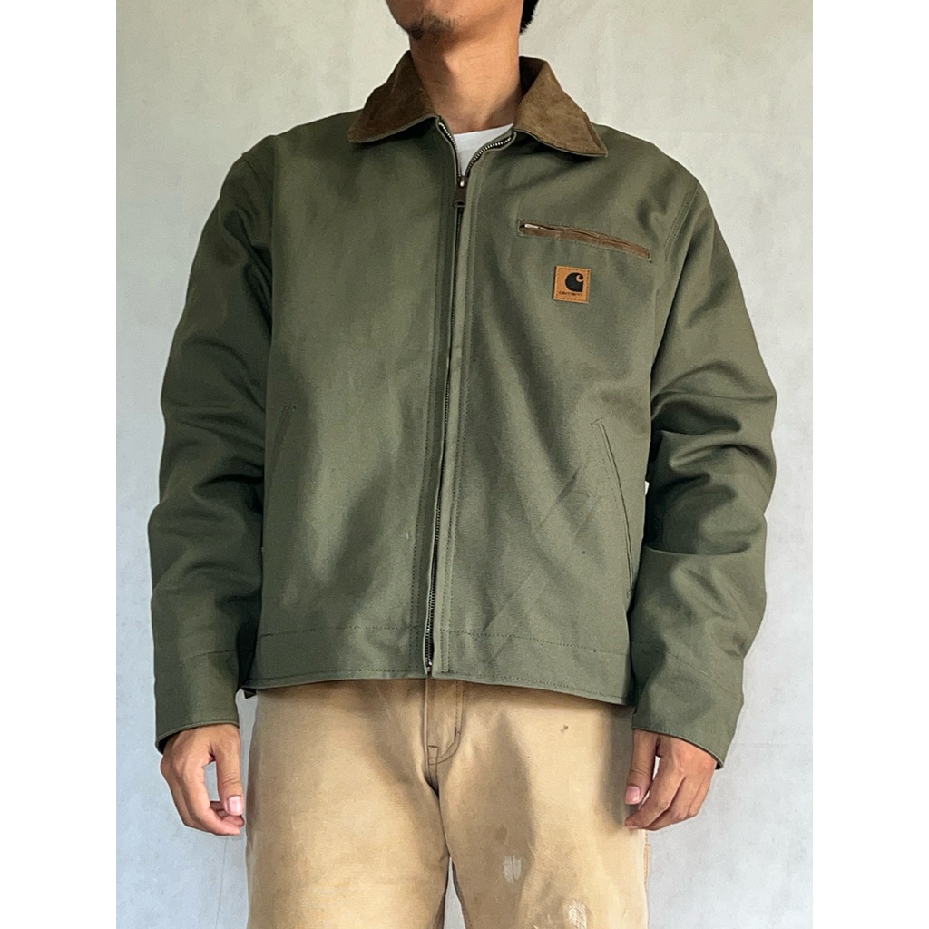 Carhartt J97 Detroit Jacket สีเขียวมอส (Moss Green - รหัสสี MOS) Made in USA 🇺🇸 Workwear 💯 vintage’s
