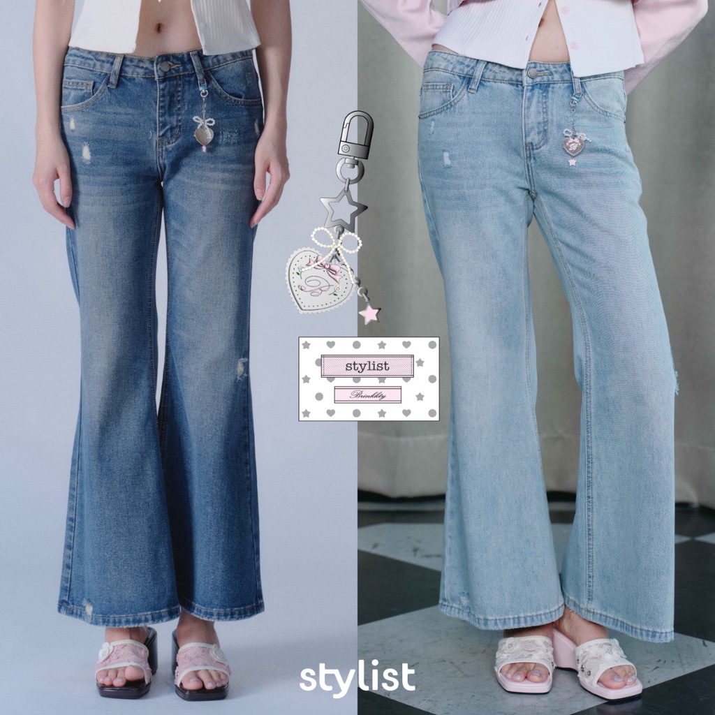 STYLIST x Brinkkty - Elin Jeans 001 กางเกงยีนส์ขาม้า เอวต่ำ
