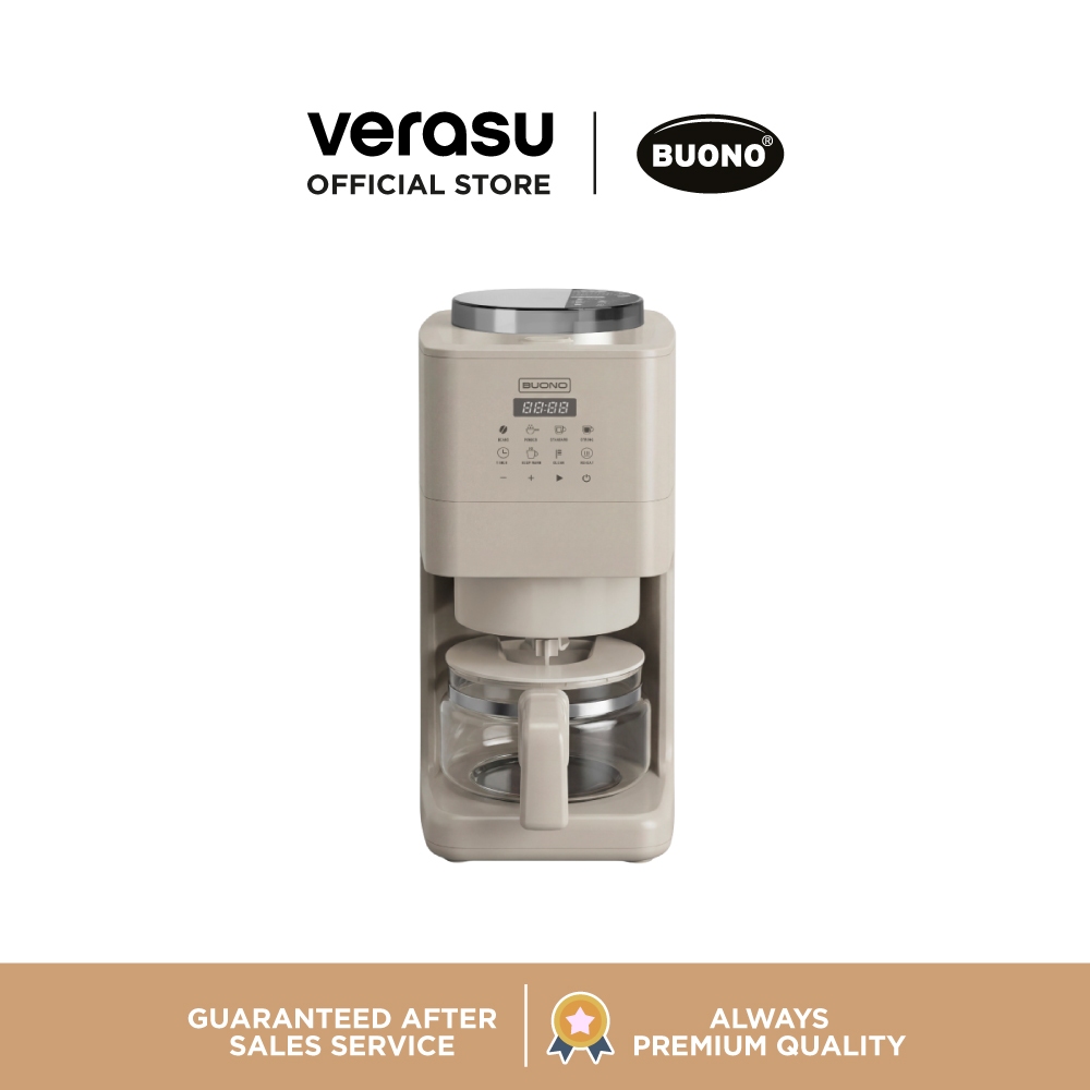 BUONO เครื่องชงกาแฟดริป พร้อมที่บดทรงกรวยในตัว 4 ถ้วย BUO-32A928