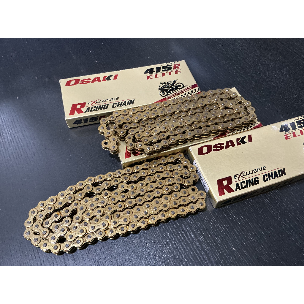 โซ่ OSAKI RACING โซ่ทอง 415 R รุ่น ELITE G-SERIES 415 126L 130L มี 2 ความยาวให้เลือก (จัดส่งของ 1-3 วัน)