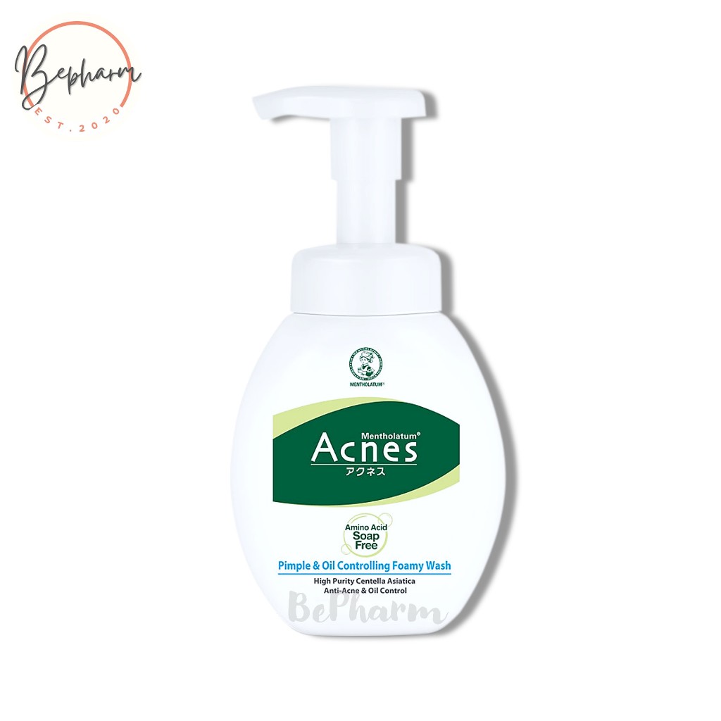 โฟมล้างหน้า Mentholatum Acnes Pimple&Oil Controlling Foamy Wash 150 ml เมนโทลาทั่ม แอคเน่ส์ โฟมมี่ วอช
