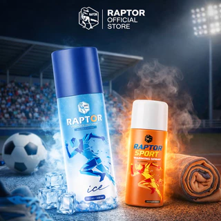 RAPTOR DUAL ACTION สเปรย์สูตรร้อน และ เย็นแบบแพ็คคู่ ให้ความคล่องตัว