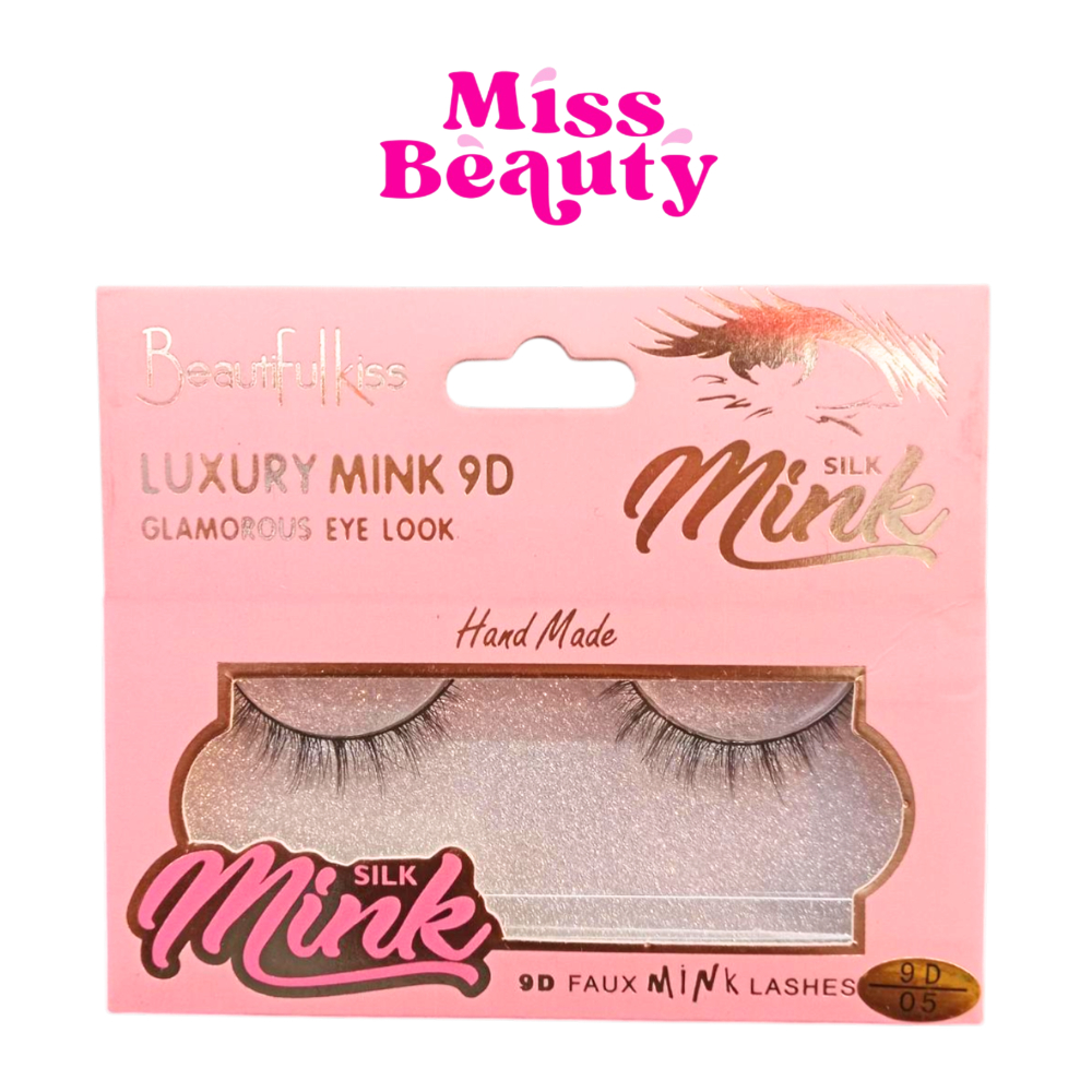 Beautifulkiss Luxury Mink 9D Glamorous Eye Look ขนตาปลอม 9D (1 คู่) No.5394