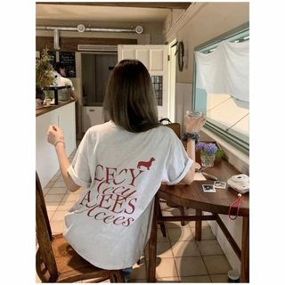 A031เสื้อยือคอตตอนสไตล์เกาหลีลายตัวหนังสือคูลๆเท่ๆ【ส่งจากไทย】📞