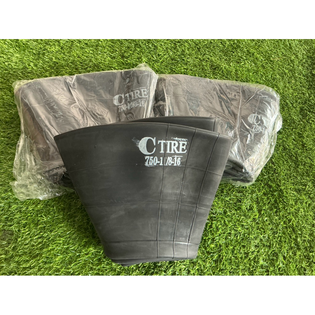 ยางในรถไถ 750-16 650-14 650-13 500-12 ยางในจุ๊บสั้น หนาพิเศษ