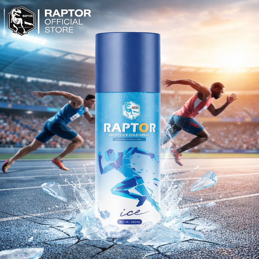 RAPTOR SPORTสเปรย์เย็นสำหรับนักกีฬา 250 มล.