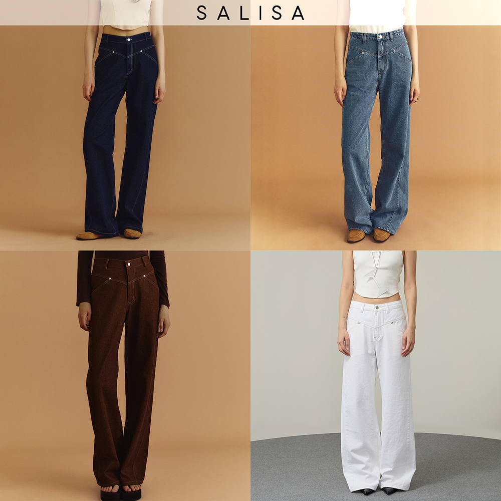 SALISA - YOKE JEANS PF25 (Mid-High Rise) กางเกงยีนส์เอวกลาง ใต้สะดือ