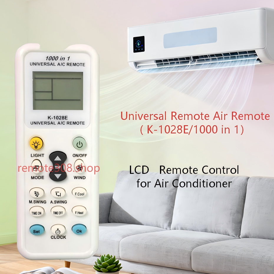 รีโมทแอร์รวม ครอบจักรวาล อะไหล่แอร์ 1000in1 Universal Air Conditioner Remote Control รุ่น K-1028E