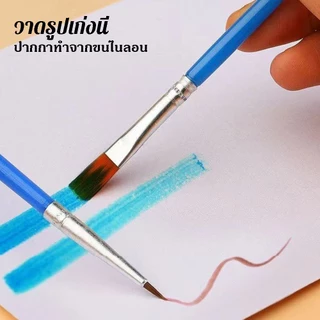 100ชิ้นแปรงทาสีชุด,ชี้แบนภาพวาดสีน้ํามันแปรง,เครื่องมือศิลปะไนล่อนผมเซรามิกจิตรกรรมอุปกรณ์สีน้ํา