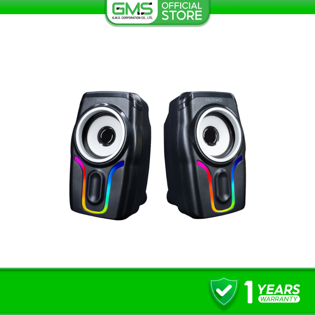 [สินค้ารับประกัน 1 ปี] Nubwo ลำโพงเกมมิ่ง LAURIMUS NS47 Mini Stereo Speaker RGB USB and Jack 3.5 ใช้งานง่าย