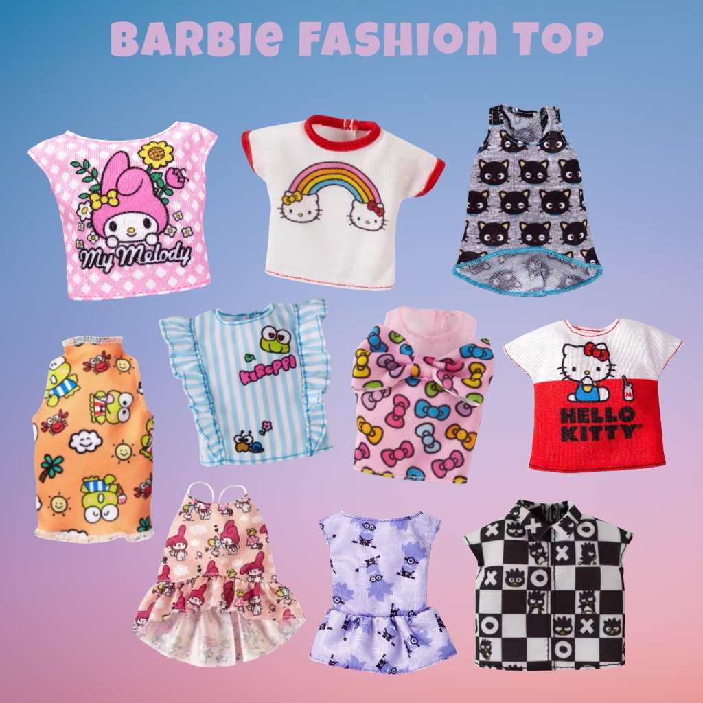 แฟชั่นเสื้อบาร์บี้ 🧸 Barbie Fashion Top 🎀 ลายลิขสิทธิ์แท้ น่ารักไม่ต้องสืบ