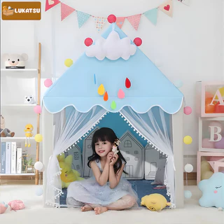 [มีสินค้าพร้อมส่ง] เต็นท์สำหรับเด็ก ขนาด 1.35 เมตร พื้นที่เล่นสำหรับเด็กโดยเฉพาะ ปราสาทเจ้าหญิงแบบพกพา