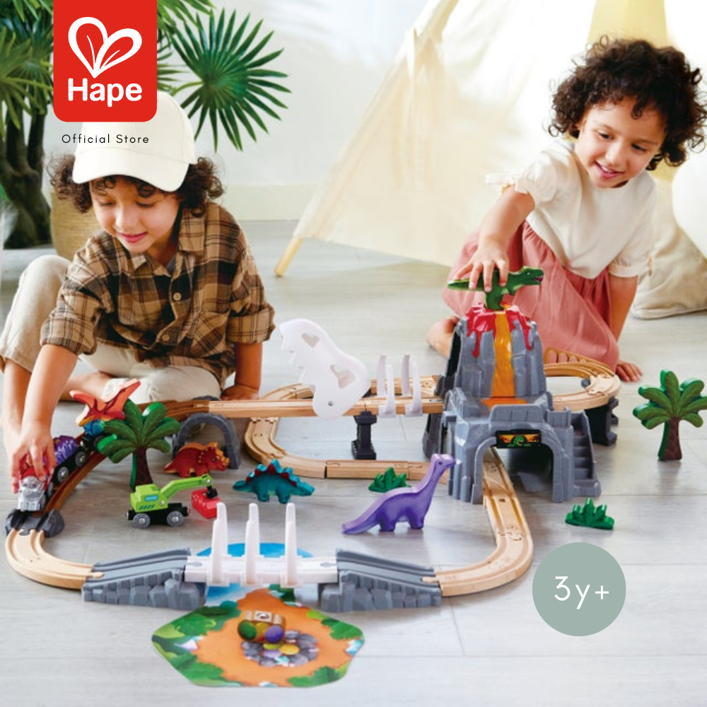 Hape - Dino Railway Adventure Set ชุดรางรถไฟยุคไดโน (เรืองแสง) 3Y+ รูปที่ 2