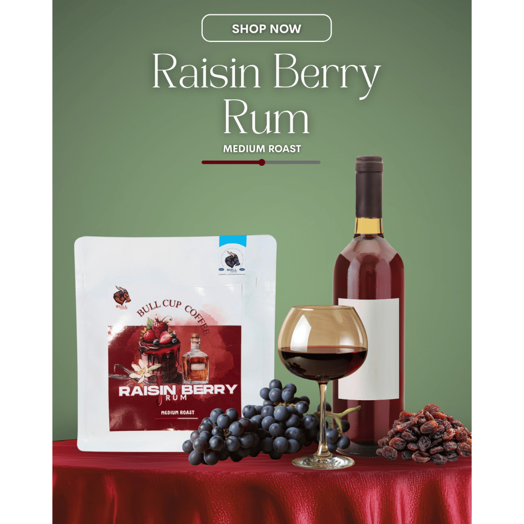 เมล็ดกาแฟคั่วกลาง Colombia ''หมัก RAISIN BERRY RUM''
