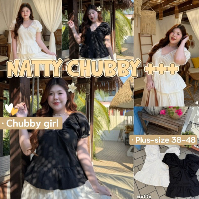 (ส่วนลดโปรเปิดร้าน+ส่งฟรีโค้ดคุ้ม✅) เสื้อคอวีแขนตุ๊กตา ทรงชายระบาย เรียบๆหวานๆแต่ดูมีอะไร(38-48)