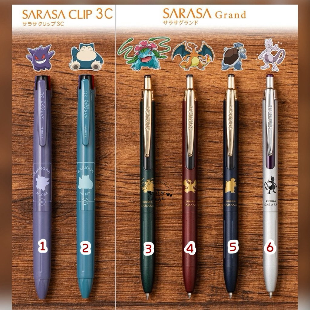 พร้อมส่ง !!! ปากกา zebra pokemon sarasa blen3c new (EBE) (HST) (6) (7) 3.3/2026 (6) (8) 4.3/2026
