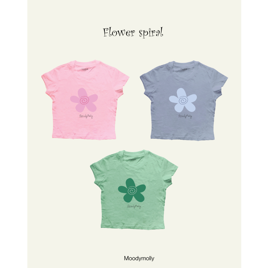 Moodymolly เสื้อยืด babytee cotton100 รุ่น flower Spial