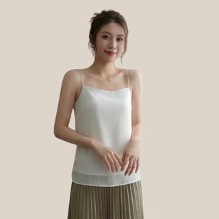 WsimpleBra | Aurora Camisole เสื้อสายเดี่ยว ผ้าชีฟอง มีบราในตัว เลิกใส่ชุดชั้นในและซิลิโคลปิดจุก