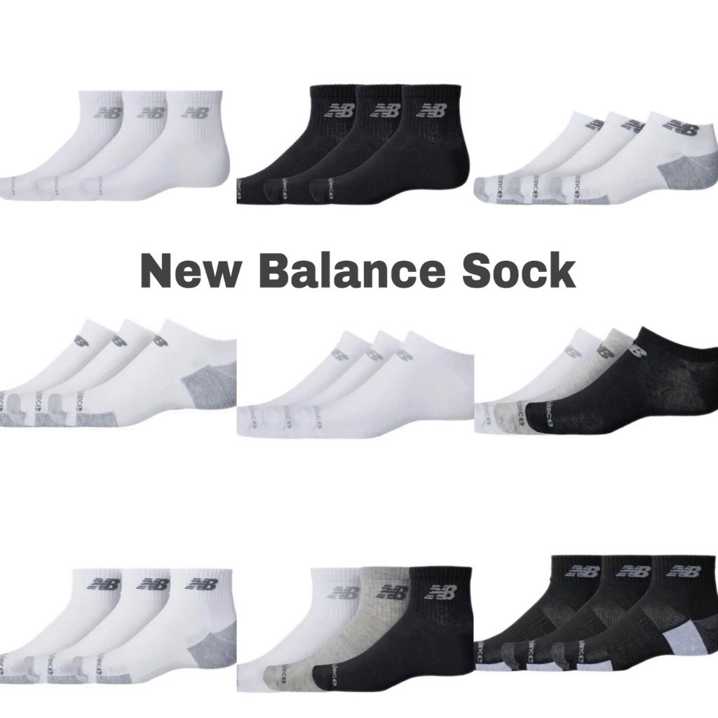 New Balance RUN SOCKS - ถุงเท้าแพค 3 คู่