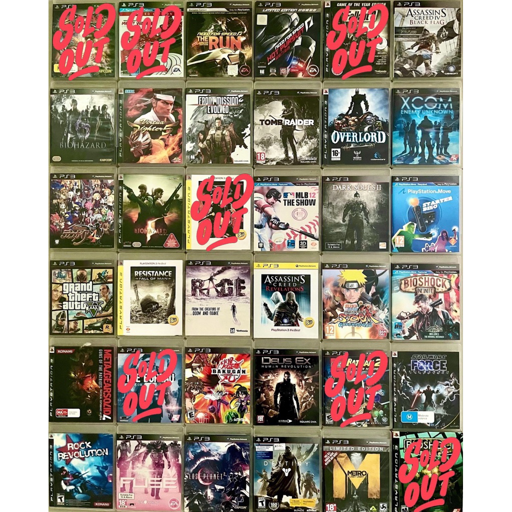 แผ่นเกม Ps3 มือสอง (1) / Tekken / Biohazard 6 / Bakugan / Bioshock / Dark Souls / Naruto / Fluse / T