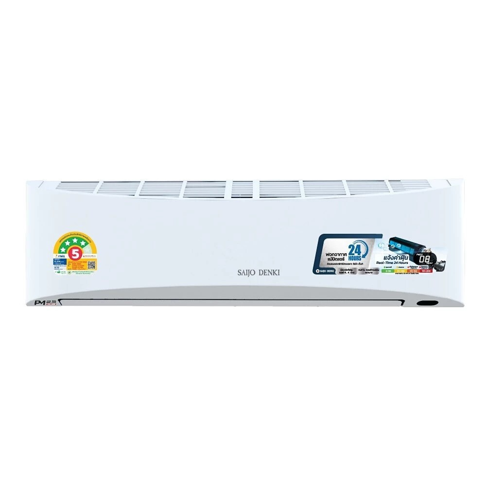 SAIJO DENKI แอร์ติดผนังรุ่น PM 2.5 KILLER ระบบ FIX SPEED NEW2026  ขนาด 12770-25498 BTU