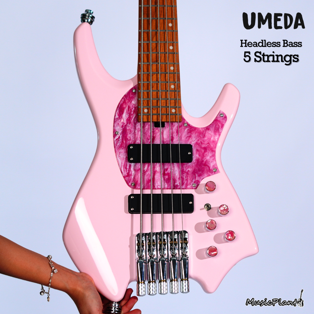 Umeda - Custom Rose Active Headless Bass 5 Strings (3.6 Kgs)