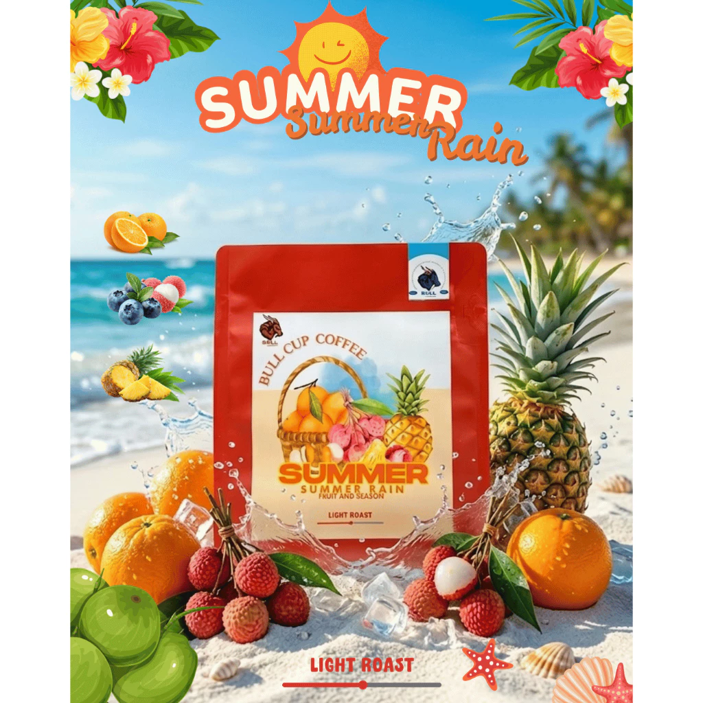 เมล็ดกาแฟคั่วอ่อน Colombiaหมักยีส ''Summer rain กลิ่นผลไม้รวม'' Specialty Coffee