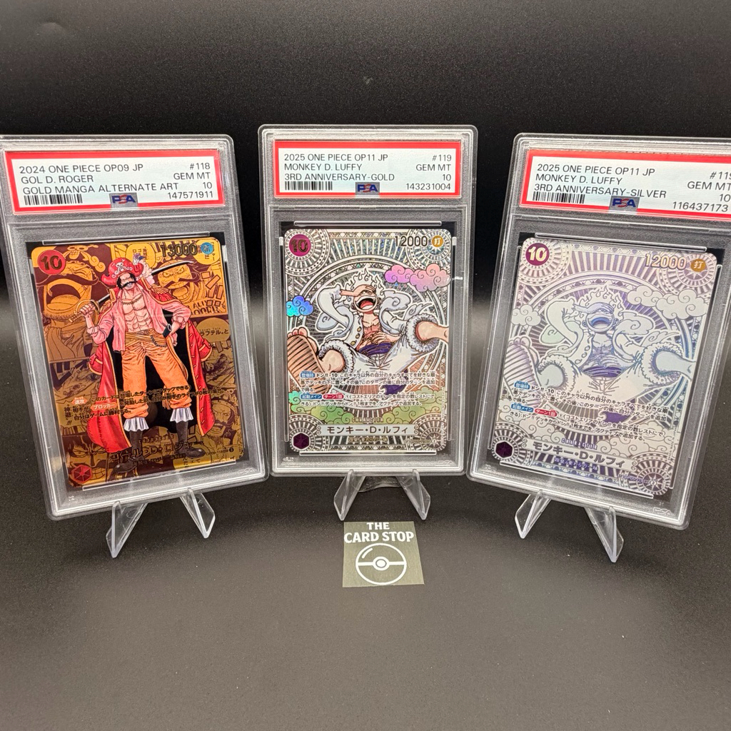 Gold D. Roger Gold Manga, Monkey D. Luffy 3rd Anniversary Gold, and Monkey D. Luffy 3rd Anniversary 