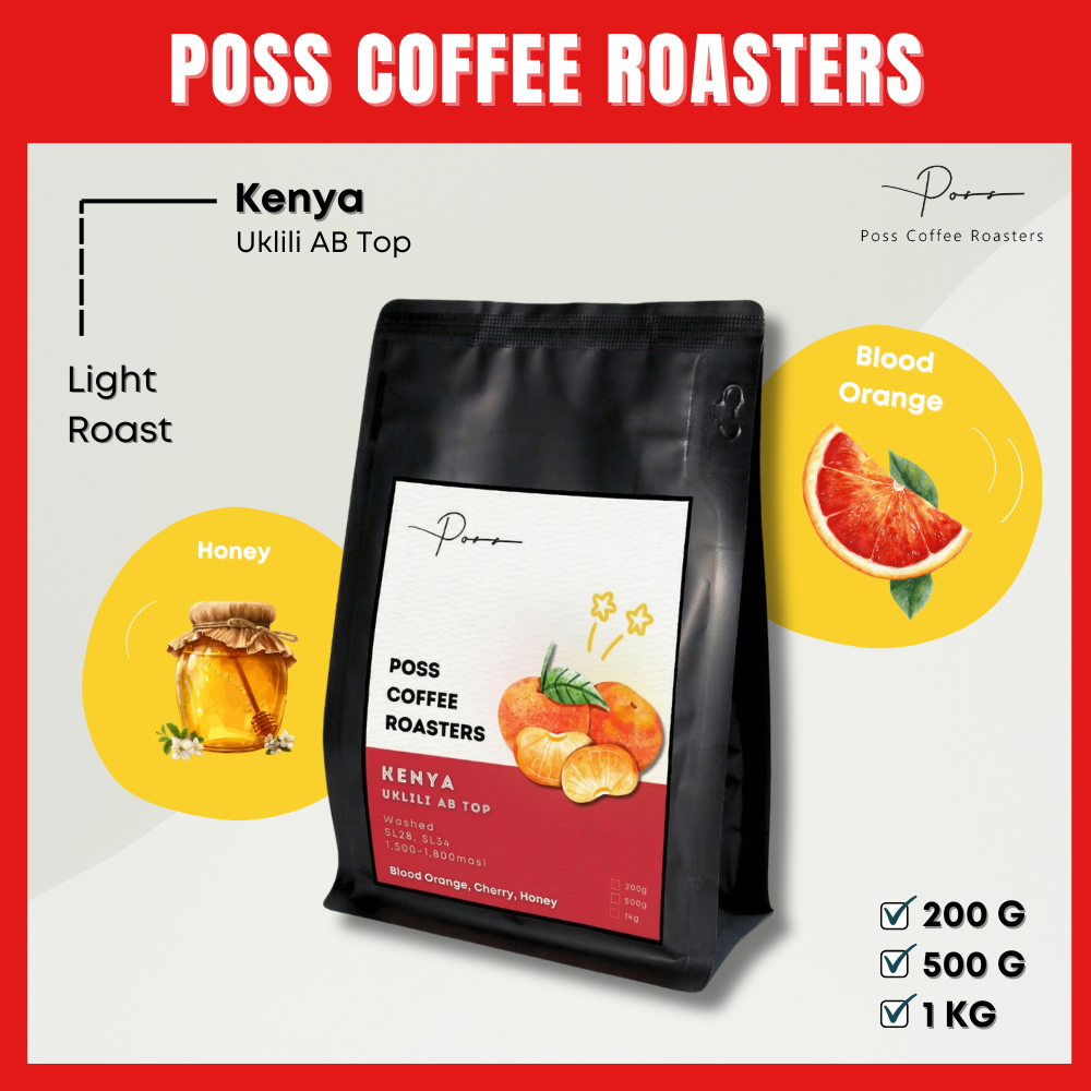 เมล็ดกาแฟคั่วอ่อน Kenya Uklili AB TOP Washed 200g 500g 1kg - Poss Coffee Roasters