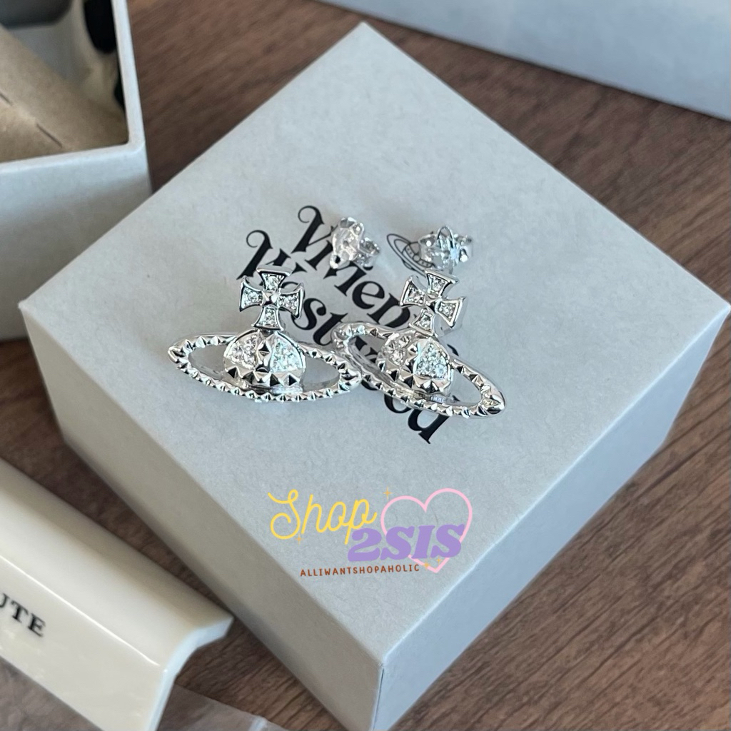 🔥พร้อมส่ง‼️Vivienne Westwood Mayfair Earrings ของแท้💯 (ถุงกระดาษมีขายแยกค่ะ)