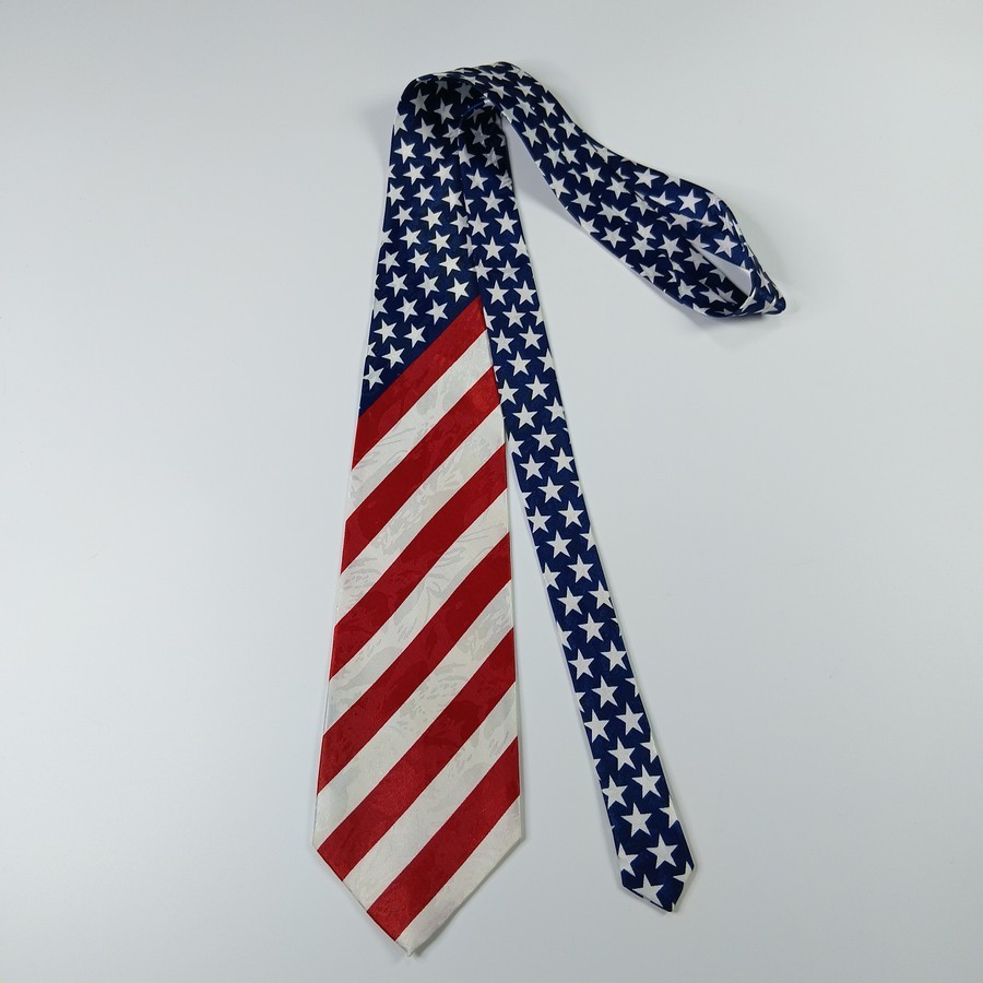 เนคไท American Flag polyester Tie #6019