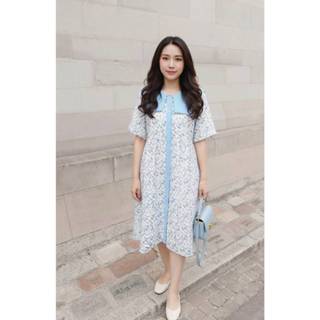 Stylebelle TM A2 เดรสสีดำ ชุดสีฟา กระดุมหน้าอก 32-42 มีสายผู…