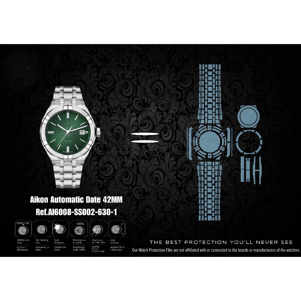 ฟิล์มป้องกันรอยนาฬิกา Watch Protection Film for Maurice Lacroix Aikon Automatic Date 42mm AI6008-SS0