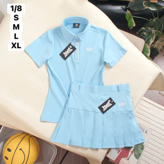 พร้อมส่ง! ชุดตีกอล์ฟผู้หญิง เสือแขนสั้น กระโปรงมีซับในขาสั้น…