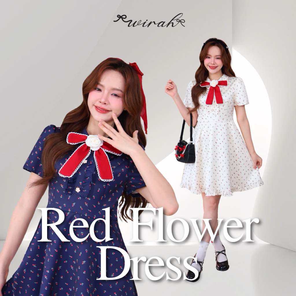 FW75 Red Flower Dress