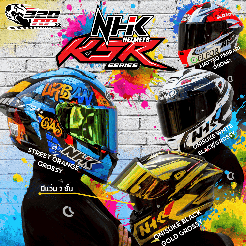 หมวกกันน๊อค NHK รุ่น K5R ลายใหม่ล่าสุดปี 2026  ส่งไว ! จาก SP.BIKE