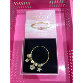 💖 กำไลข้อมือแฟชั่น MOLLY Jewelry พร้อมจี้น่ารัก สไตล์เจ้าหญิ…