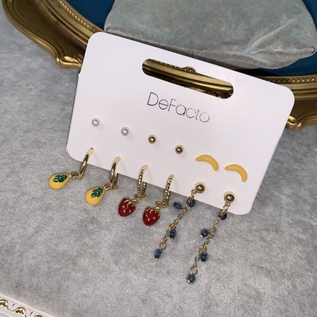 💖(wink)(ribbon)เซตต่างหู ผลไม้(ribbon)(wink💖