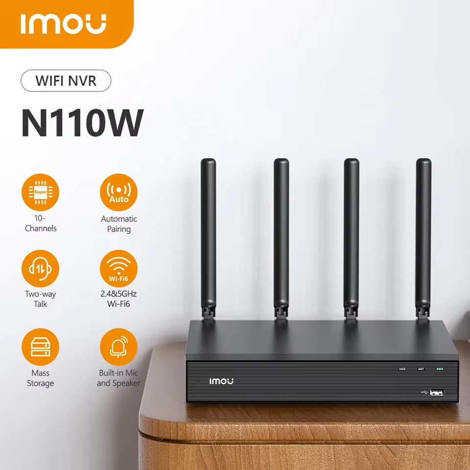 ⚡️เครื่องบันทึกไร้สาย⚡️Dahua IMOU NVR WIFI 10 Channel (NVR-N110W-8A0E) ติดตั้งเองได้ รองรับต่อกล้อง 