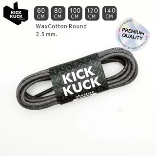 (แน่น บางเฉียบ2.5mm ไม่ย้วย) เชือกรองเท้า (Kickkuck) สำหรับรองเท้าหนัง 10สี ความยาว60,80,100,120,140