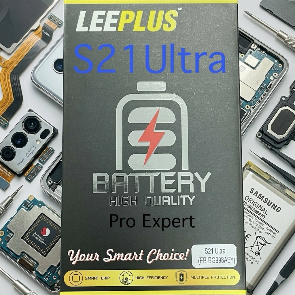 S21Ultra แบต Samsung S21 Ultra 5G แบตเตอรี่ LEEPLUS รุ่น Samsung S21 Ultra ( EB-BG998ABY ) มีมอก. รับประกัน 1 ปี