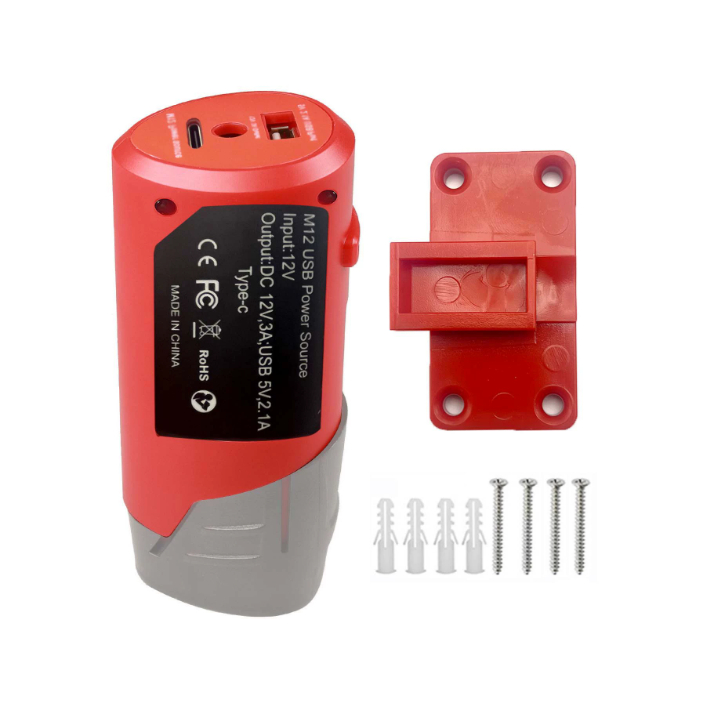 USB Adepter for Battery milwaukee 12V มี USB C Output
