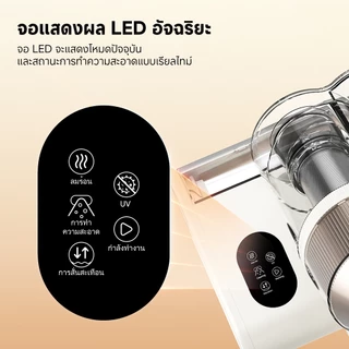[2026 NEW] Dreame S10 เครื่องดูดไรฝุ่น กำจัดไร99.9% ดูดแรง14500Pa UVฆ่าเชื้อ ลมร้อน65°C กรอง99.5%