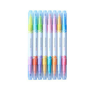 Bantex ปากกาไฮไลท์ ปากกาสีพาสเทล 2 หัว ทั้งหมด 8 แท่ง 16 สี …