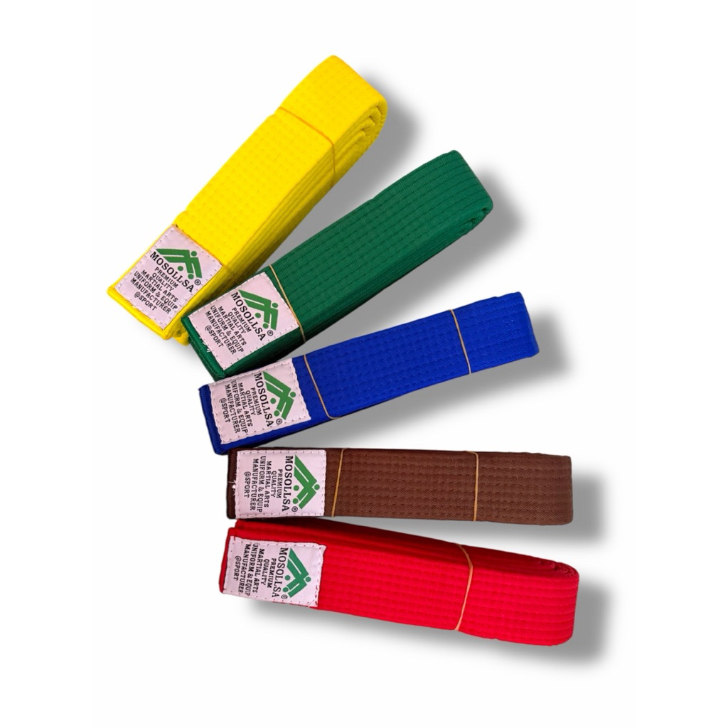 ราคาถูก !!! สายเทควันโด สายสีเทควันโด ขั้น1,2 Taekwondo Belt สายคาดเอว ความกว้าง 1.5 นิ้ว